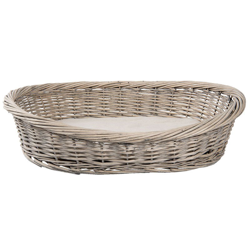 Clayre & Eef Hondenmand 74x57x19 cm Grijs Rotan - 