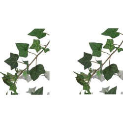 2x Groene Hedera Helix klimop kunstplanten 180 cm - Kunstplanten