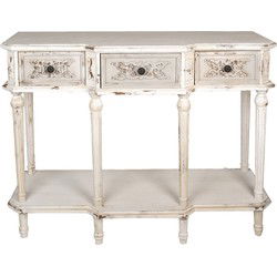 Clayre & Eef Sidetable Wit Hout