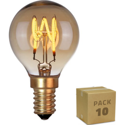 10 pack - Dimbare E14 LED Lamp Gold krul - Spiraal