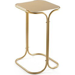 Bijzettafel met rechthoekig metalen blad H52 cm - ELI