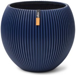 Vase Kugel Groove H14.5 cm blau Blumentopf - Capi Europe