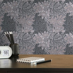 Livingwalls behang bloemmotief grijs, beige, zwart en wit - 53 cm x 10,05 m - AS-390585
