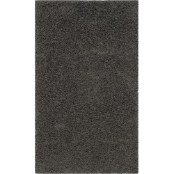 Safavieh Shaggy Indoor Woven Area Rug, Athens Shag Collection, SGA119, in Dark Grey, 91 X 152 cm
