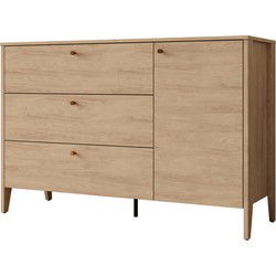 Meubella - Dressoir Cody - Eiken - 136 cm