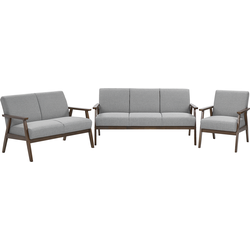 Beliani ASNES - Zitgroep-Grijs-Polyester