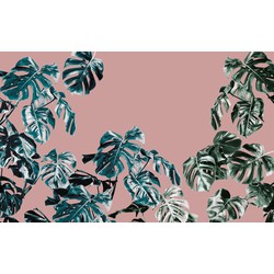 Sanders & Sanders fotobehang jungle roze, groen en blauw - 400 x 250 cm - 612341