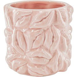 Pot - Kisses - Ceramics - Light Pink - 11x11x11,5cm