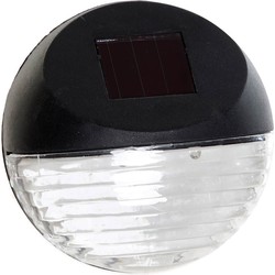 1x Solar LED verlichting voor huis/muur/schutting wandlamp 11 cm zwart - Buitenverlichting