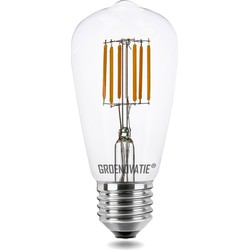 Groenovatie E27 LED Filament Rustikalamp 6W Extra Warm Wit Dimbaar