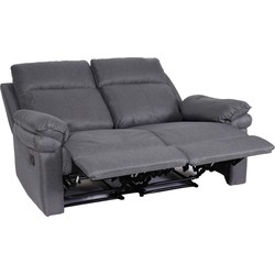 Cosmo Casa  2 - zits bioscoopstoel - relaxstoel - TV-stoel - Bank- Armleuning - Ligfunctie - no - sag vering - Stof/textiel - Donkergrijs