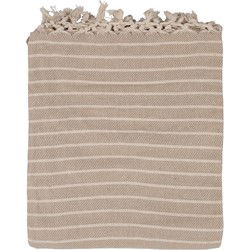 Clayre & Eef Plaid Beige Katoen Strepen