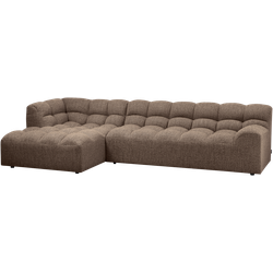 WOOOD Allure Chaise Longue Links - Polyester - Bruin - 79x324x165