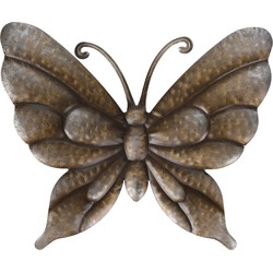 Muurdeco metaal vlinder 2ass IV - Nampook