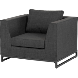 Exotan Rhodos Fauteuil Buiten - Aluminium - Zwart - 70x90x100