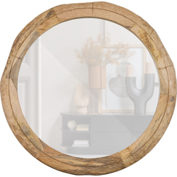 WOOOD Exclusive Rion Ronde Spiegel - Mangohout - Natural - 4x101x101