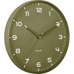 Wandklok Orgullo - Legergroen - Ø40cm