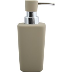 MSV Zeeppompje/dispenser - Haiti - keramiek - taupe - 6 x 15 cm - 240 ml - Zeeppompjes