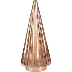 Clayre & Eef Kerstdecoratie Beeld Kerstboom Bruin Glas