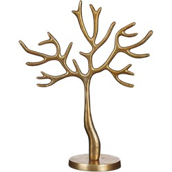 Mica Decorations Decoratief Object Boom - 31.5x12x39 cm - Aluminium - Goud