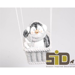 Pinguin in luchtballon l26b18 cm