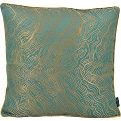 Zinzi Gold / Green | 45 x 45 cm | Kussenhoes | Jacquard / Polyester