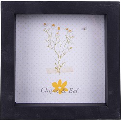 Clayre & Eef Fotolijst  10x10 cm Zwart MDF Vierkant Fotokader