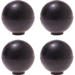 Protect-it Deurstopper/deurbuffer Golf - 4x - D35mm - rubber - zwart - Deurstoppers