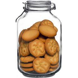 Bormioli Rocco Weckpot/inmaakpot - 4L - glas - met beugelsluiting - Weckpotten