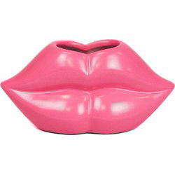 Pot - Lip - Ceramic - Neon Pink - 15,5x6,5x7,5cm