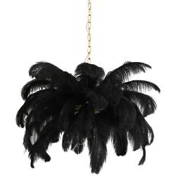 Light & Living - Hanglamp Feather - 80x80x80 - Zwart