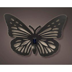 Solar vlinder l2,50b37h26 cm zwart