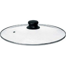 Universele pannendeksel voor pannen van D30cm - glas - stoomgaatje - D30 x H6 cm - Pannendeksels