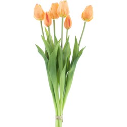 PSO Classic Tulip Bundle Tulp Duchesse x7 peach 47 cm kunstbloemen - Buitengewoon de Boet