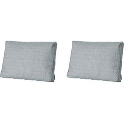 Madison -  Lounge Rugkussen Basic grey - Ca. 43x73 cm - Set van 2