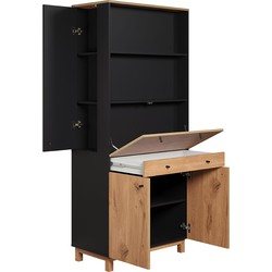 Bureau met multifunctionele opbergruimte H175 cm - Oplossing