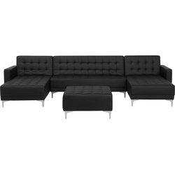 Beliani ABERDEEN - Modulaire Sofa-Zwart-Kunstleer