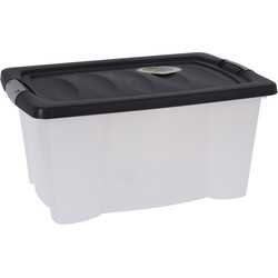 Opslagbak/opbergdoos/organizer - met deksel - kunststof - 13 Liter - Opbergbox