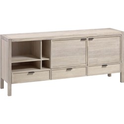 Kave Home - Alen massief acaciahouten dressoir met 2 deuren & 3 laden, 185 x 80 cm