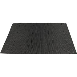 Placemats - zwart - 4x stuks - 30 x 45 cm - onderlegger - Placemats