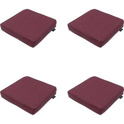 Madison -  Zitkussen Bordeaux canvas eco+ - Ca. 40x40 cm - Set van 4