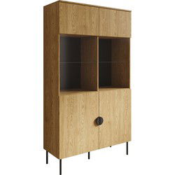 Meubella - Vitrinekast Monor - Eiken - 107 cm