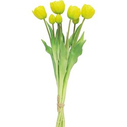 Bosje Tulpen Tulp Duchesse geel kunstbloem - Buitengewoon de Boet