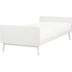 BONNAC - Eenpersoonsbed - Wit - 90 x 200 cm - Dennenhout