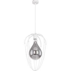 Moderne hanglamp Martin - L:30cm - E27 - Metaal - Wit