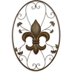 AN IRON FLEUR DE LIS WALL DECOR