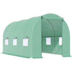 4goodz Outsunny Tunnelserre Foliekas met Gaasplastic 445xx190 cm
