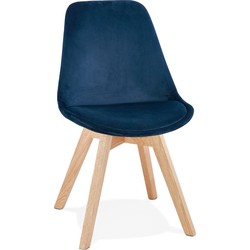 Blauw fluwelen stoel JOE blauw