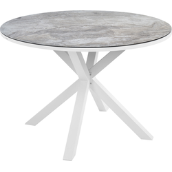 Beliani MALETTO - Ronde tafel-Wit-Aluminium