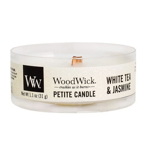 Woodwick White Tea & Jasmine Petite heartwick candle - 